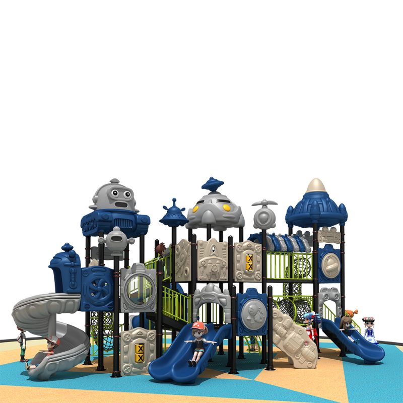Deep Space Exploration Commercial Outdoor Playground with Climbing Nets
